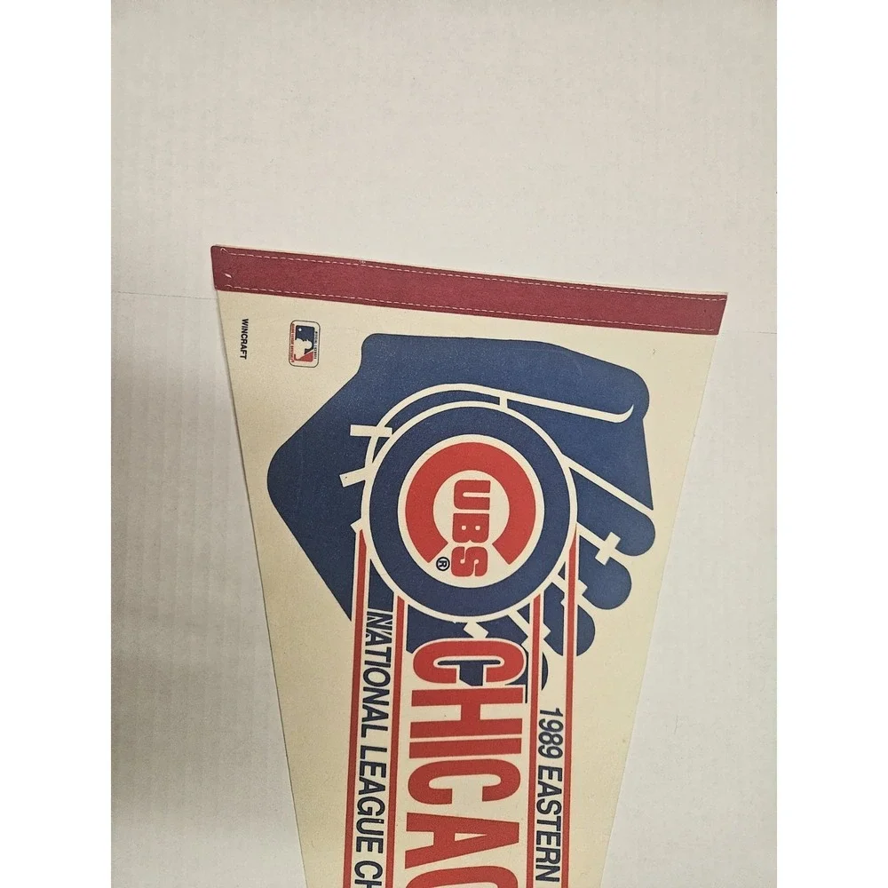 Vintage Chicago Cubs 1989 National League Champions Full Size Pennant Flag
